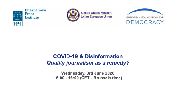 COVID-19 & Disinformation. Quality journalism as a remedy?